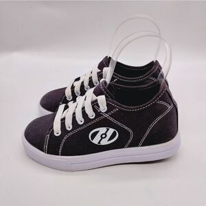 Heelys Black Canvas Skate Sneakers Youth Kids Size‎ 1 Heelys, Skates, Shoes